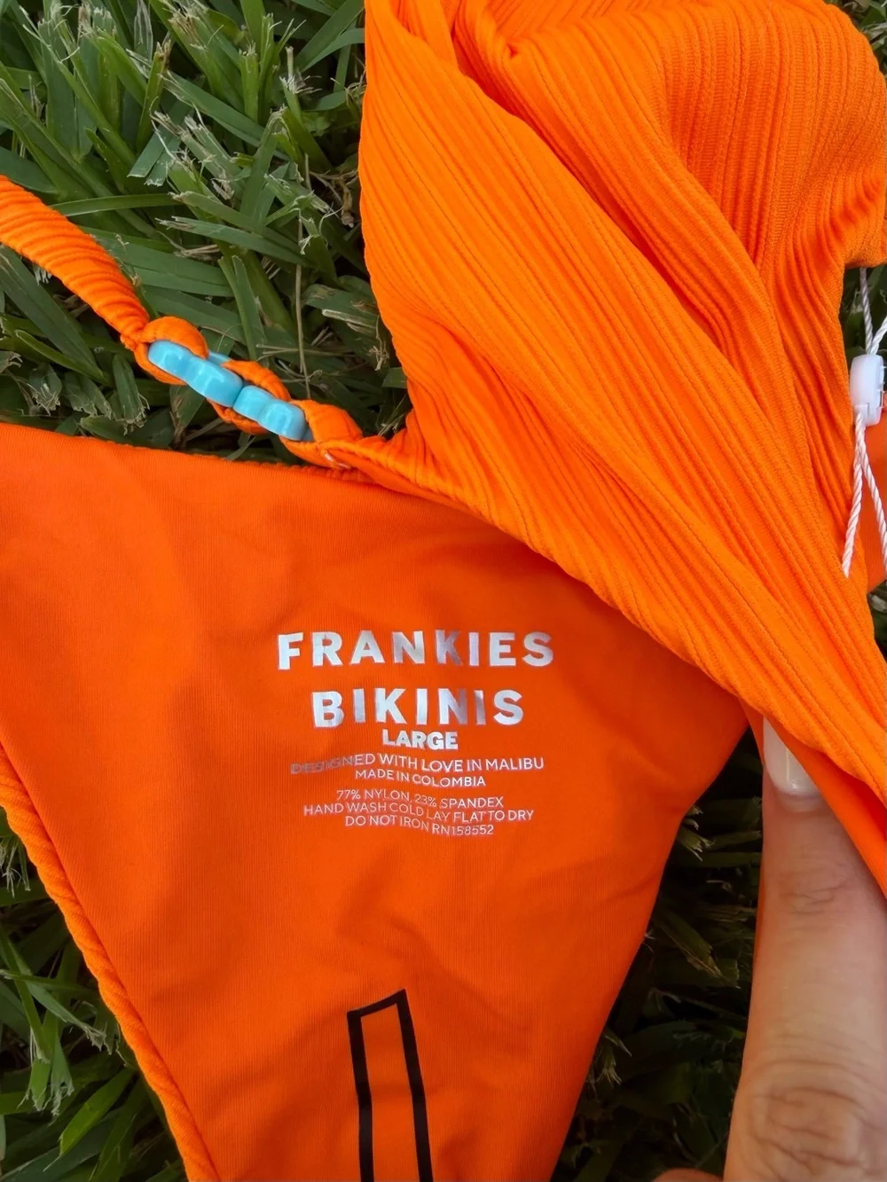 Frankies Bikinis April Plissé Monokini One Piece Papaya NWT Large $190
